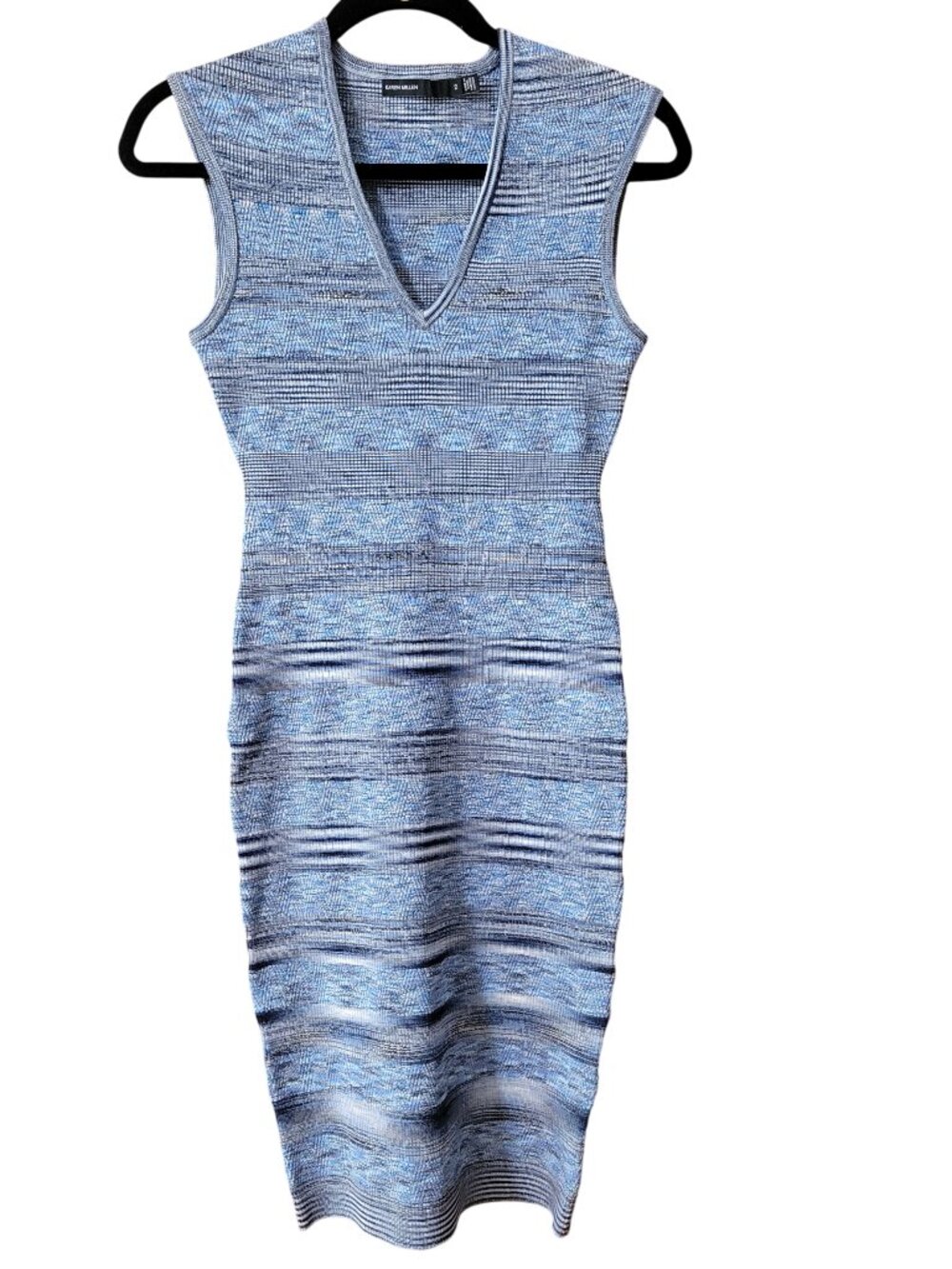 Karen Millen Space-Dye Knit Sleeveless Bandage Dress - Size 2